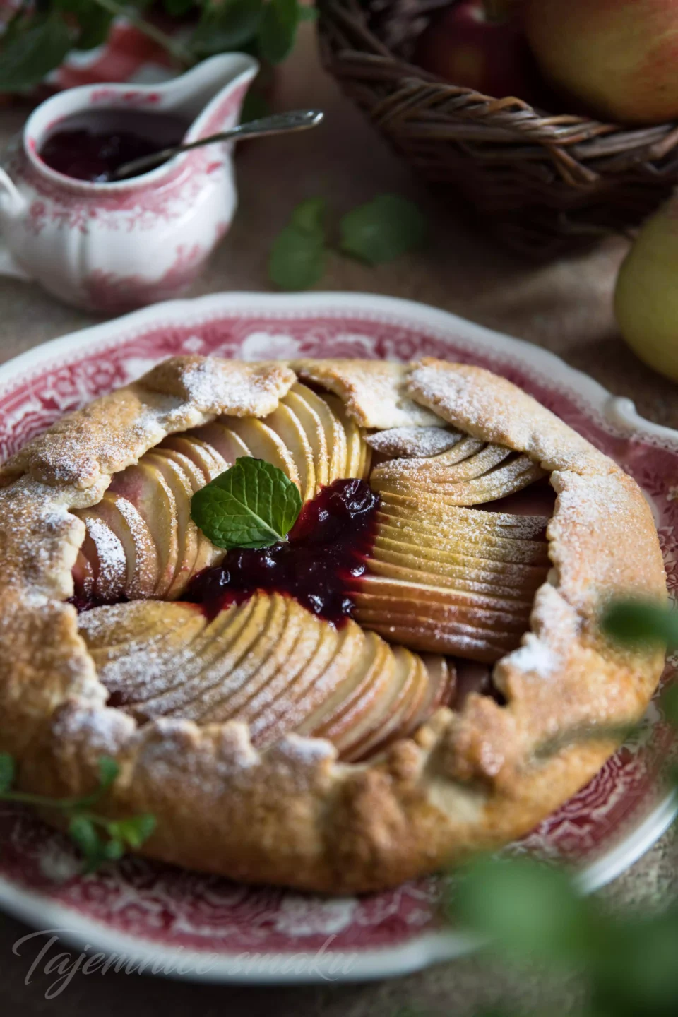 Galette z ricottą jabłkiem i żurawiną