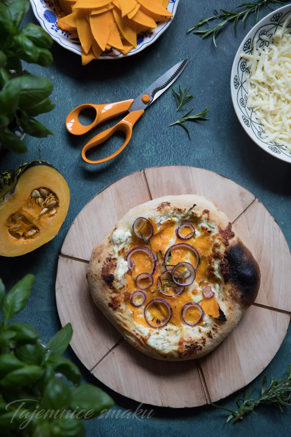 pizza bianca z dynią